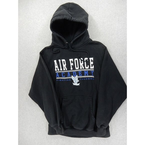 Air Force‎ Falcons PRO WEAVE Vintage Hoodie Sweatshirt (Men's Medium) Black - Picture 1 of 10